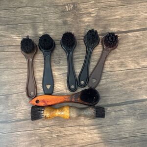 Vintage Shoe Shine Brushes And Daubers | Set Of 8 | Empire | Cavalier | Fuller
